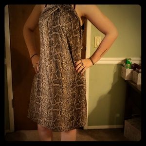 Snakeskin print dress